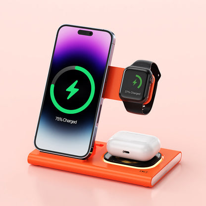 Magnetic Wireless Charger with Night Light &  iWatch Stand