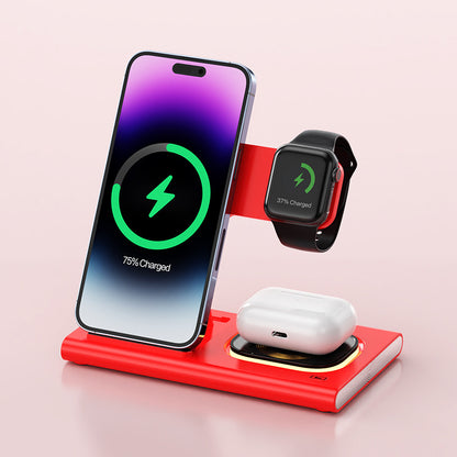 Magnetic Wireless Charger with Night Light &  iWatch Stand