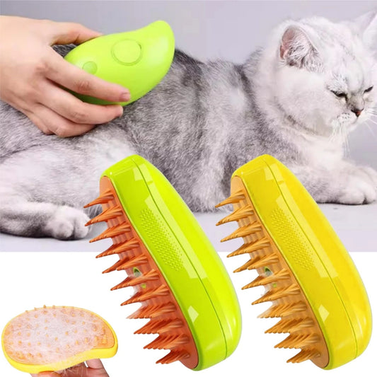 Electric Pet Grooming Brush – Steam, Massage & Hair Removal