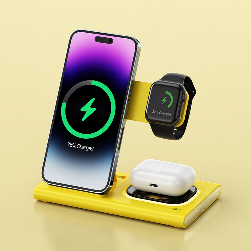 Magnetic Wireless Charger with Night Light &  iWatch Stand