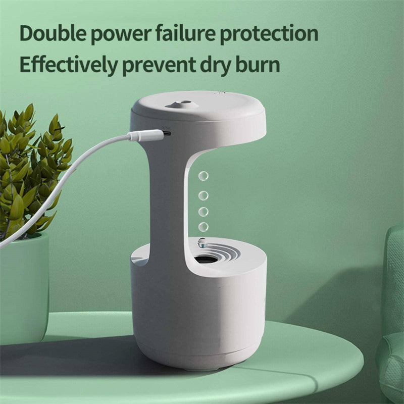 Anti-Gravity Humidifier with Clock & Aroma Diffuser